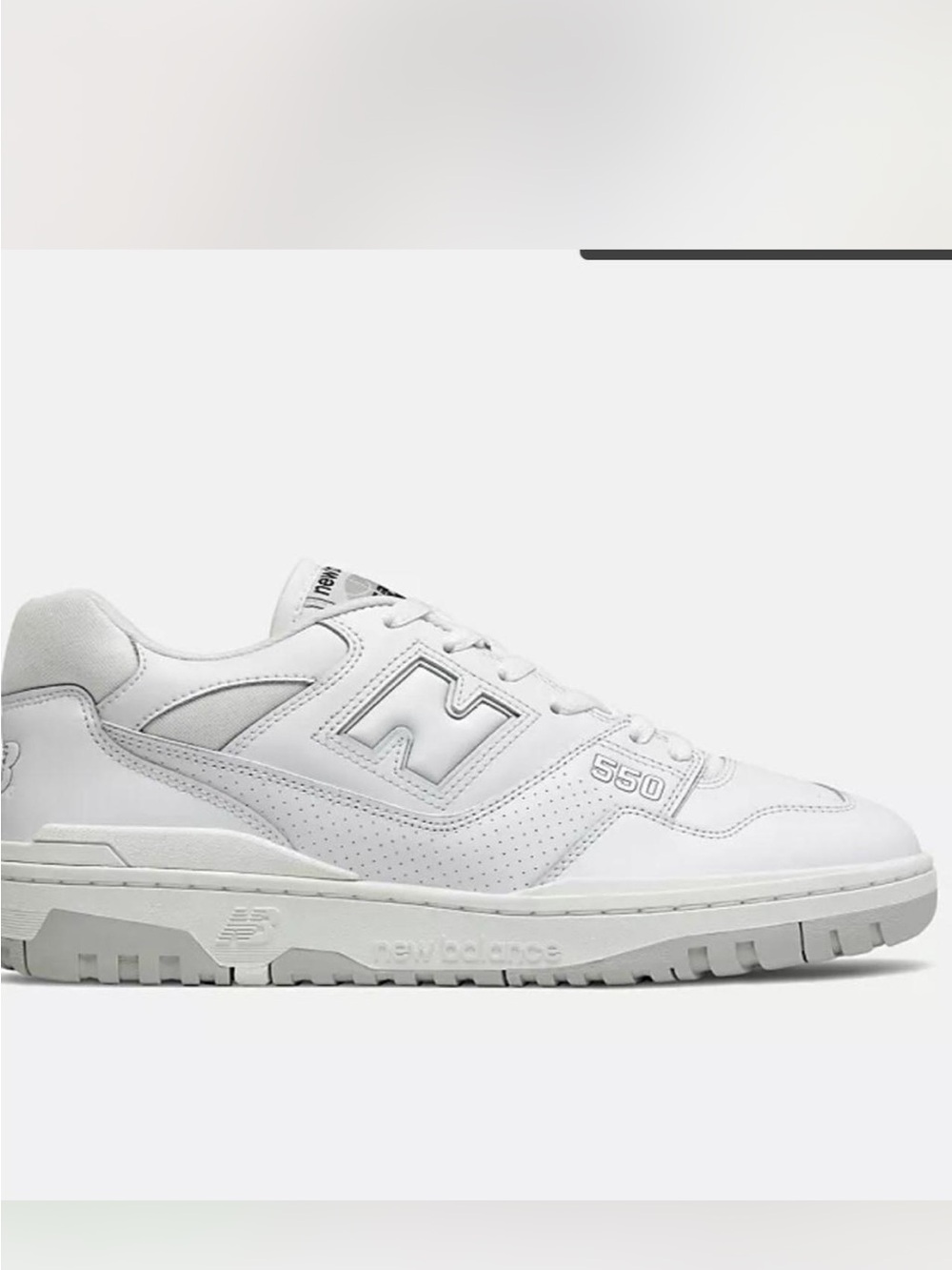 New Balance 550 men’sWhite Leather Sneakers
